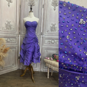Vintage 90s Grape Purple Prom Dress