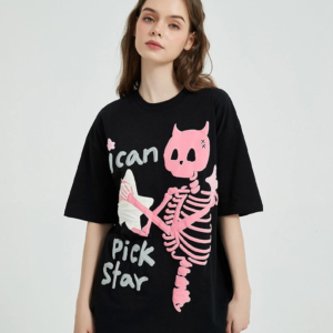 Skeleton Puff T Shirt, Unisex High Street Skull Graphic Cotton